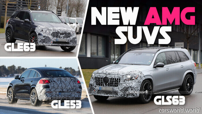 GLS63, GLE63 e GLE53 PHEV spiato Test come AMG prepara esercito di SUV Facelifted / Carscoops